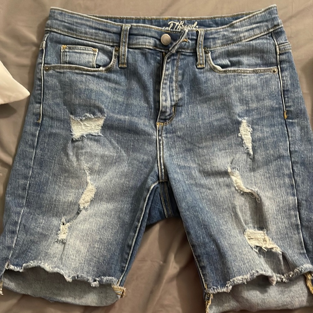 Biker jean shorts
